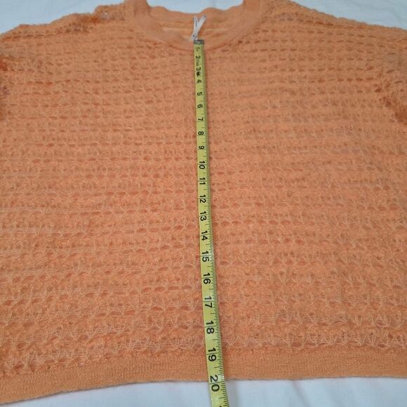 Anthropologie Tangerine Open Weave Wool Blend Sweater XL - Picture 5 of 10
